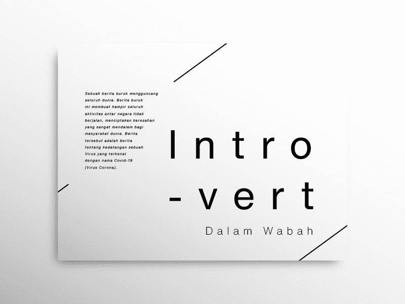 Cover for Kepribadian Introvert Dalam Wabah